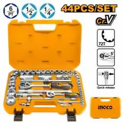 INGCO 44PCS 1/4DR+1/2DR SOCKET SET HKTS42441