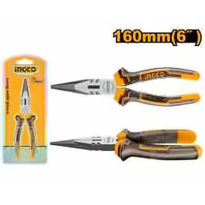 INGCO LONG NOSE PLIERS 6"/160MM HLNP08168
