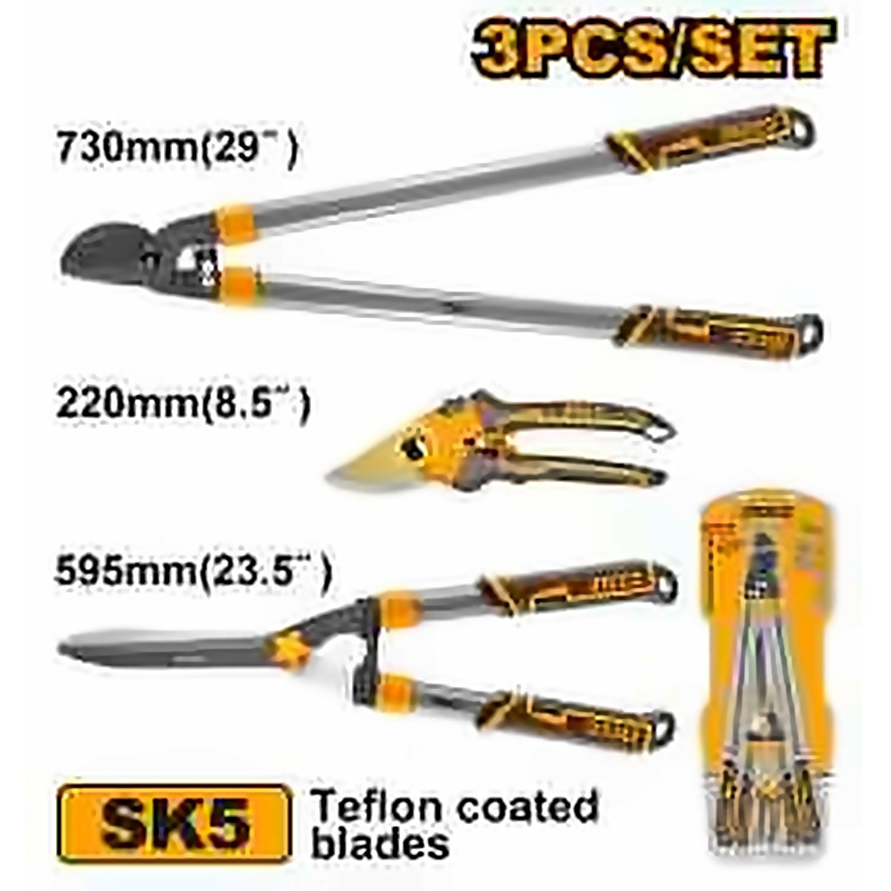 INGCO 3PCS GARDEN SHEARS SET HLT76133
