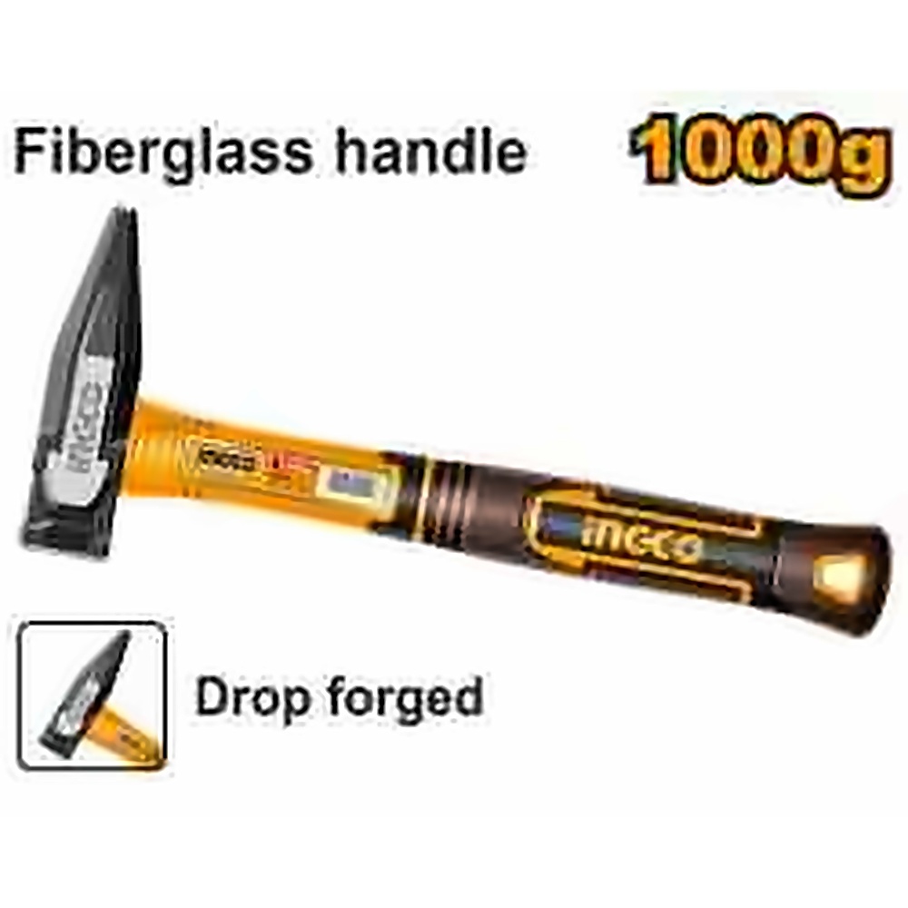 INGCO MACHINIST HAMMER 1000G FIBERGLASS HANDLE HMH821000
