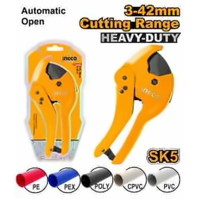INGCO INDUSTRIAL PVC PIPE CUTTER CAP:42MM, LENGTH 225MM HPC0442