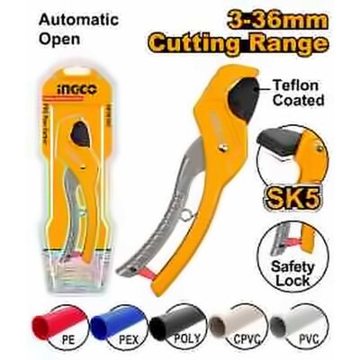 INGCO PVC PIPE CUTTER 3-36MM LENGTH 210MM HPC3135