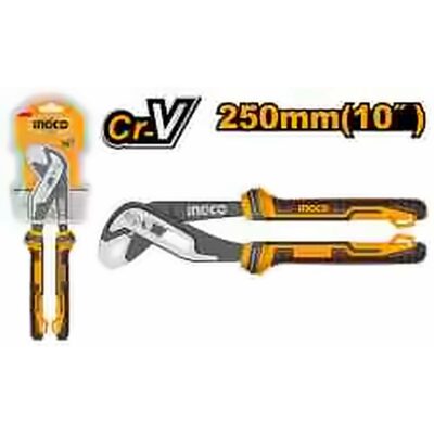 INGCO HD CR-V PUMP PLIERS BLACK POLISHED 10"/250MM HPP28258