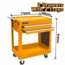 INGCO 2 LAYERS TOOL CART+2 DRAWERS 712*440*814MM HPTCT021