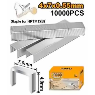 INGCO STAPLES FOR HPTM1258 7X4MM 10000PCS HPTM1258S