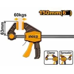 INGCO QUICK BAR CLAMP 63X150MM MAX FORCE 60KG HQBC01601
