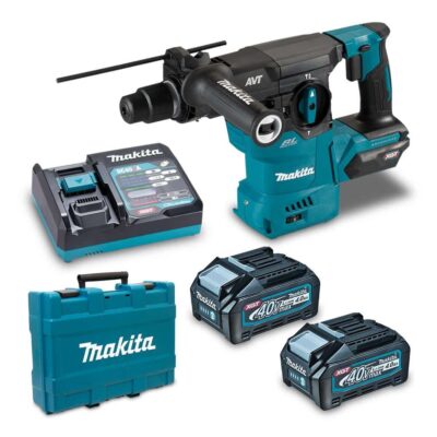 MAKITA HR008GM201 DC COMBI HAMMER 40V BL AVT AWS 30MM (2PCS 4.0AH BATTERY, 1PC CHARGER)