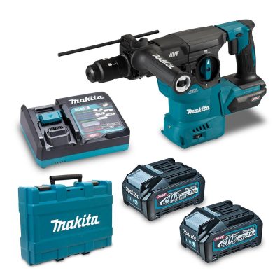 MAKITA HR009GM201 DC COMBI HAMMER 40V BL AVT AWS 30MM QC (2PCS 4.0AH BATTERY, 1PC CHARGER)