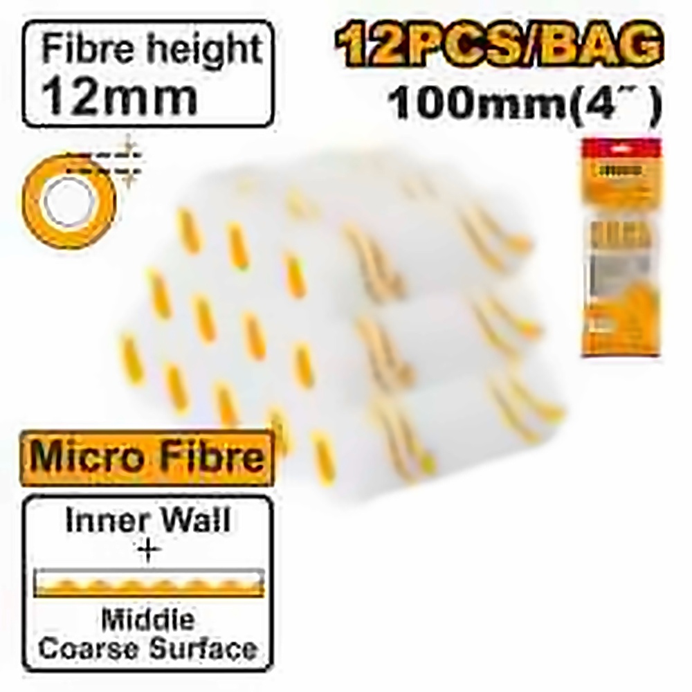 INGCO ROLLER COVER INNER WALL 4" 12PCS HRC560412