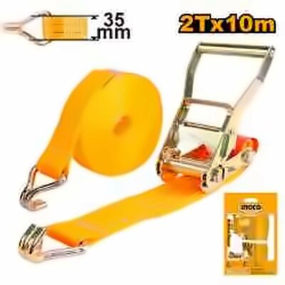 INGCO RATCHET TIE DOWN 35MM X 10M 2 TON LOAD HRSP2101