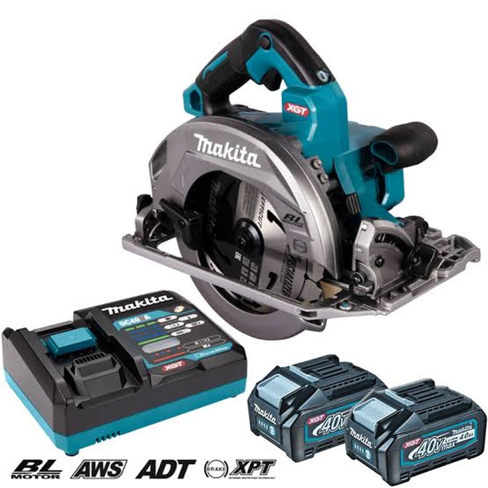 MAKITA HS004GM201 DC CIRCULAR SAW 40V BL AWS 190MM (2PCS 4.0AH BATTERY, 1PC CHARGER)