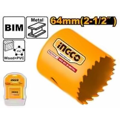 INGCO BI-METAL HOLE SAW 64MM HSB10641