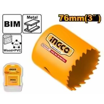 INGCO BI-METAL HOLE SAW 76MM HSB10761