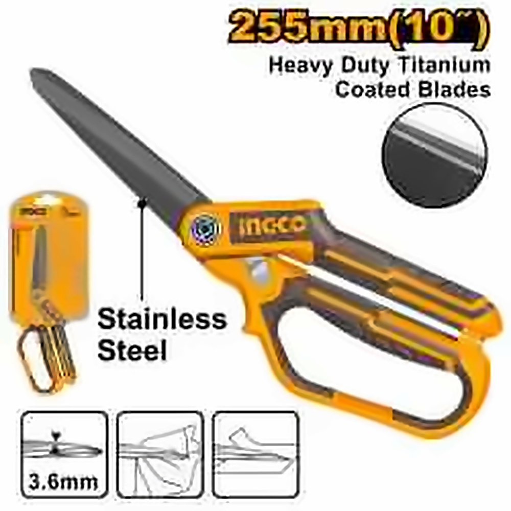 INGCO STAINLESS STEEL SCISSORS 8 INCH HSCRS832558