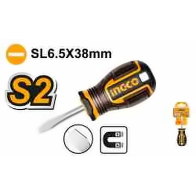 INGCO SLOTTED SCREWDRIVER SL6X38MM HSDSL6038
