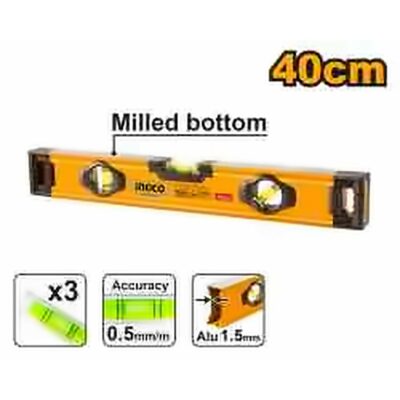 INGCO 40CM SPIRIT LEVEL HSL08040