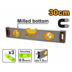 INGCO SPIRIT LEVEL WITH MAGNETIC 30CM 0.5MM/M ACCURACY HSL38030M