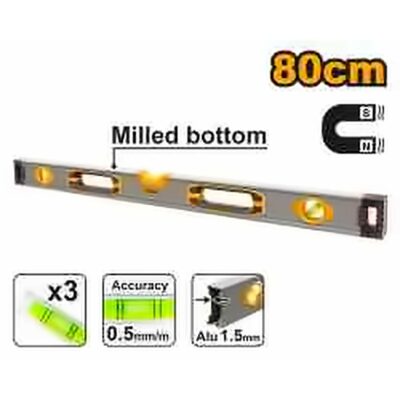 INGCO 80CM MAGNETIC SPIRIT LEVEL HSL38080M