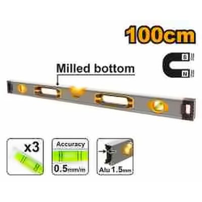 INGCO 100CM MAGNETIC SPIRIT LEVEL HSL38100M