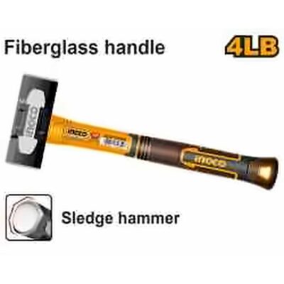 INGCO SLEDGE HAMMER FIBRE GLASS HANDLE 4LBS HSLH8104