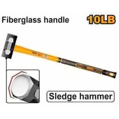 INGCO SLEDGE HAMMER 10LB FIBERGLASS HANDLE HSM81498