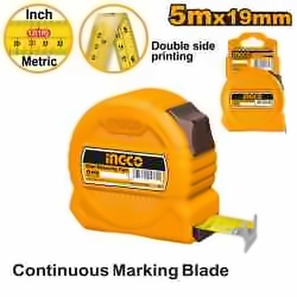 INGCO 5M X 19MM STEEL MEASURING TAPE HSMT39519