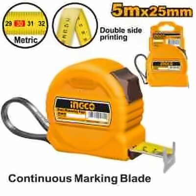 INGCO 5M X 25MM STEEL MEASURING TAPE INDUSTRIAL HSMT39525-1