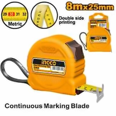 INGCO 8M X 25MM STEEL MEASURING TAPE INDUSTRIAL HSMT39825-1