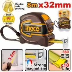INGCO 8M X 32MM STEEL MEASURING TAPE HSMT80832