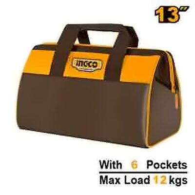 INGCO 13 INCH TOOL BAG WITH 6 POCKETS HTBG281328