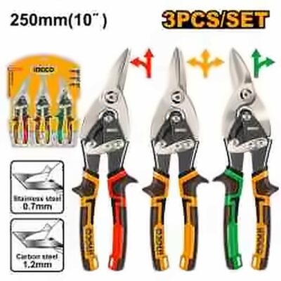 INGCO 3PCS AVIATION SNIP SET 10" 250MMM HTSNK0110