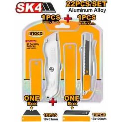 INGCO 2PCS UTILITY KNIFE + 20PCS BLADE SET HUK180225