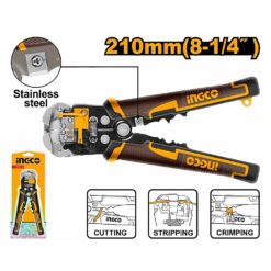 INGCO SELF ADJUST WIRE STRIPPER, CUTTING, CRIMPING HWSP102418