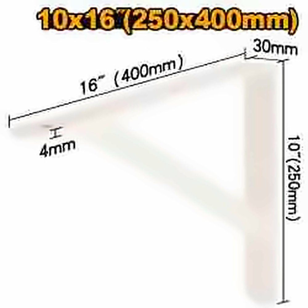 INGCO HEAVY DUTY SHELF BRACKETS 10X16 INCH (250X400MM) IHDSB1016