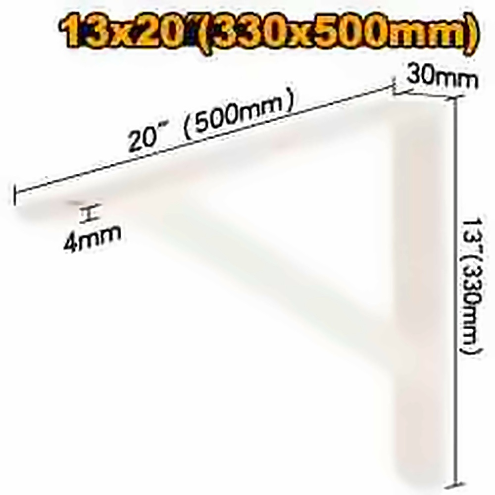 INGCO HEAVY DUTY SHELF BRACKETS 13X20 INCH (330X500MM) IHDSB1320
