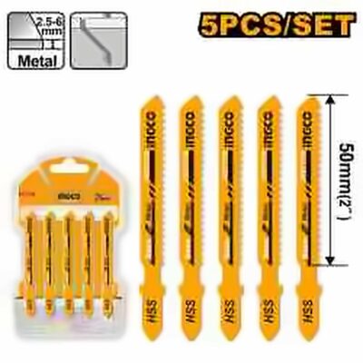 INGCO JIGSAW BLADE SET HSS FOR METAL JSBT118B