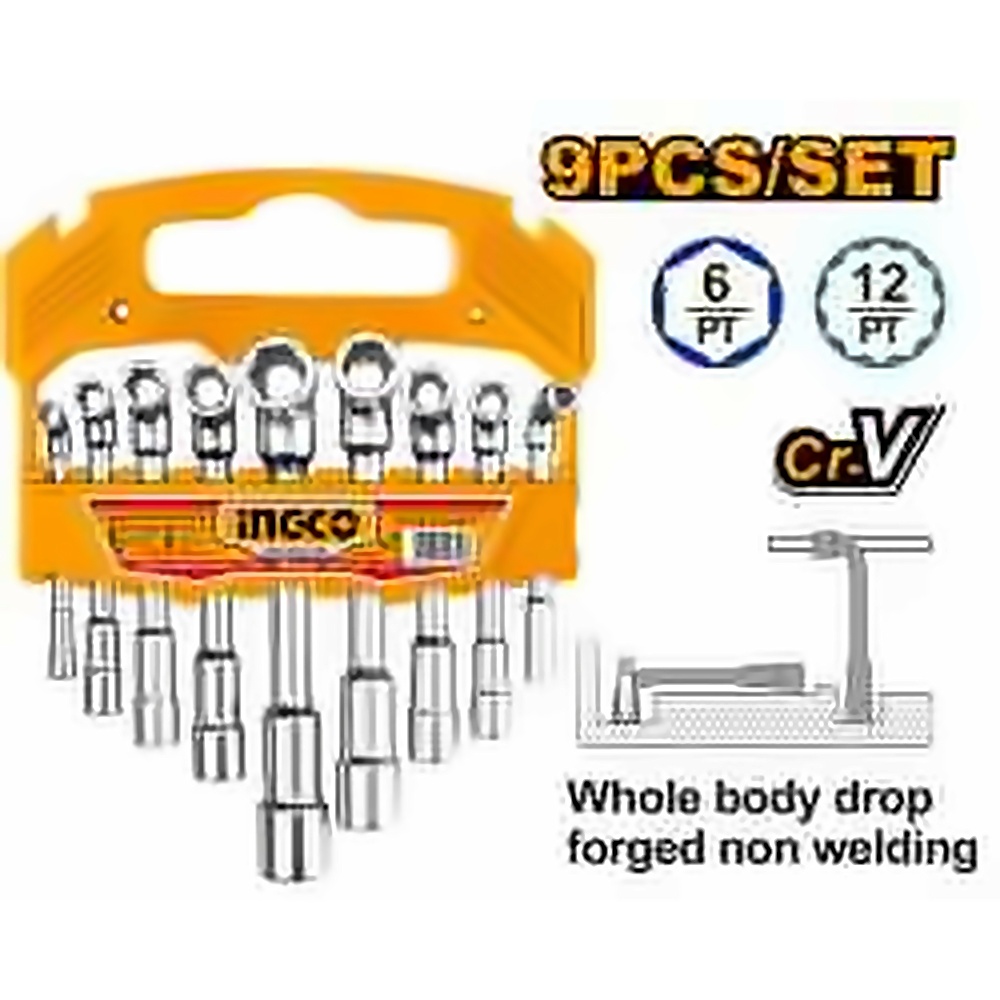 INGCO 9PCS L-ANGLED SOCKET WRENCH SET LASWT0901
