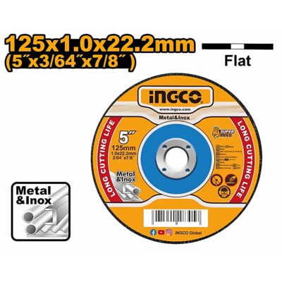INGCO ABRASIVE CUTTING DISC 125X1.0MM MCD101251