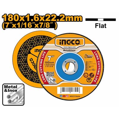 INGCO ABRASIVE CUTTING DISC 180X1.6MM MCD161801