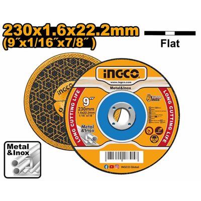 INGCO ABRASIVE CUTTING DISC 230X1.6MM MCD162301