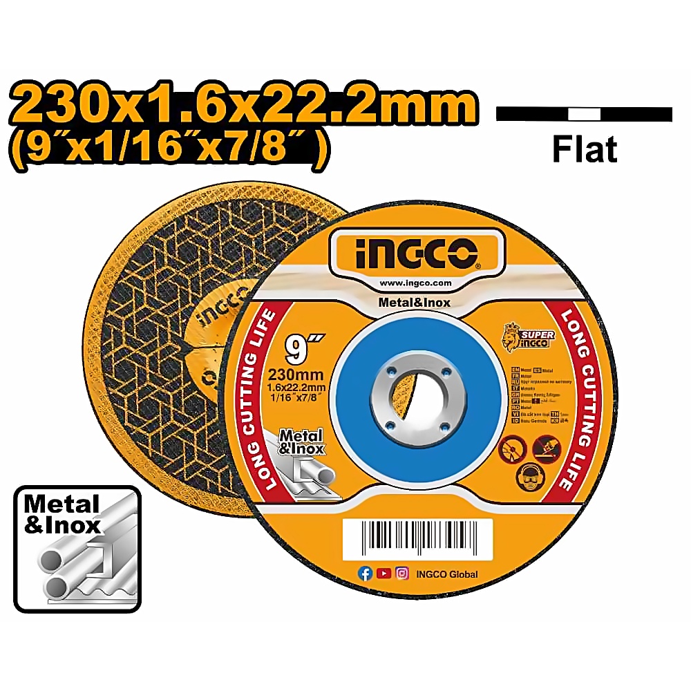 INGCO ABRASIVE CUTTING DISC 230X1.6MM MCD162301
