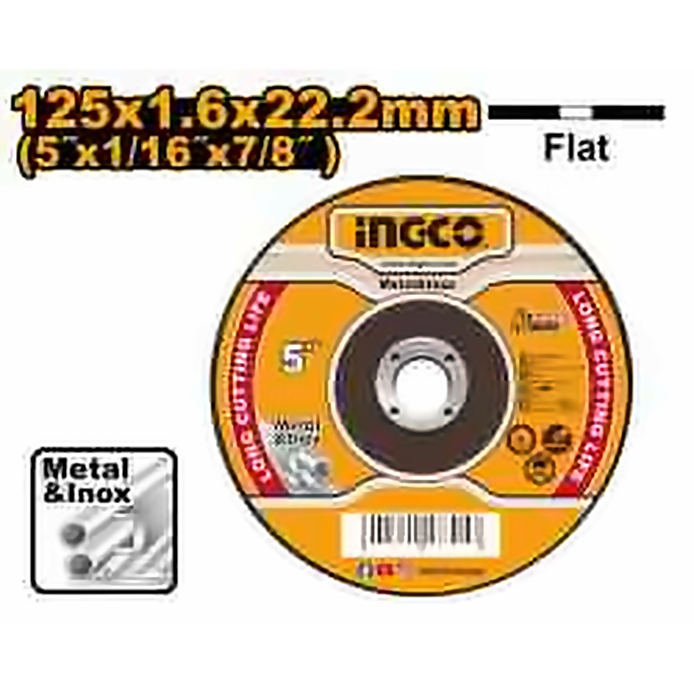INGCO ABRASIVE CUTTING DISC 125X3.0MM MCD301252