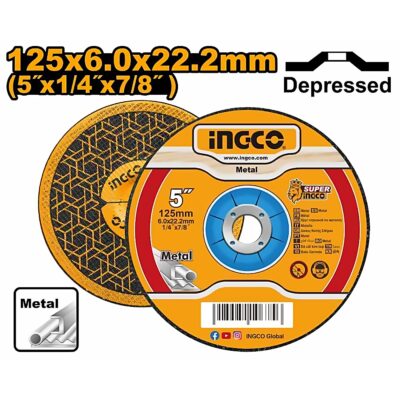 INGCO GRINDING DISC 125X6.0MM MGD601251