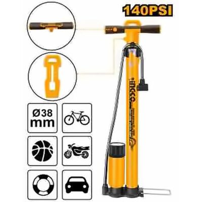 INGCO HAND BICYCLE PUMP MAX PRESSURE 140PSI MPP3811