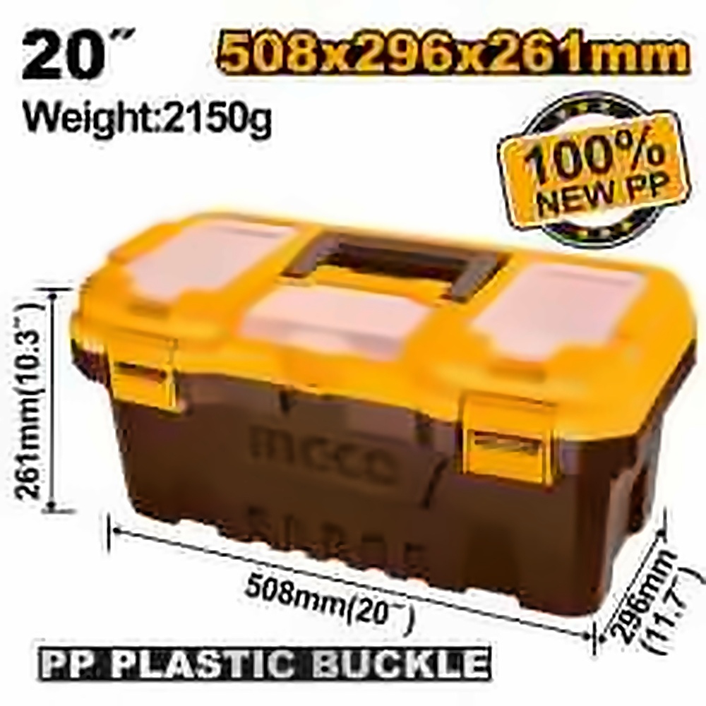 INGCO PLASTIC TOOL BOX 20 INCH PBX2001