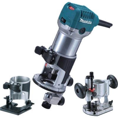 MAKITA RT0700CX2 AC TRIMMER SET WITH ATTATCHMENTS & BAG, 6MM/8MM