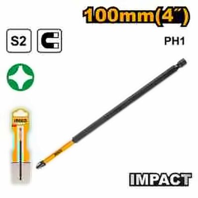 INGCO IMPACT SCREWDRIVER BIT PH1 100MM SDBIM71PH1100