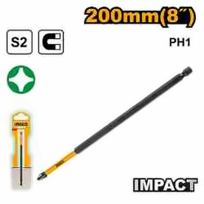 INGCO IMPACT SCREWDRIVER BIT PH1 200MM SDBIM71PH1200