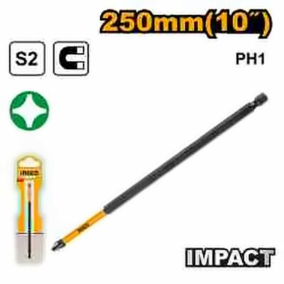 INGCO IMPACT SCREWDRIVER BIT PH1 250MM SDBIM71PH1250
