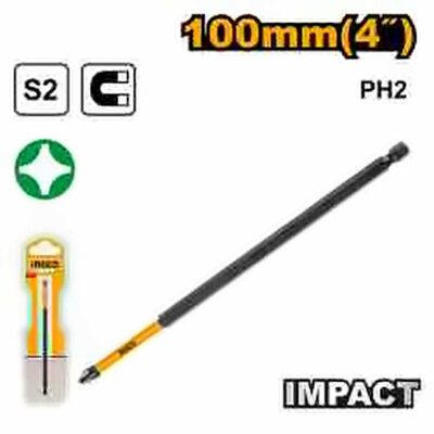 INGCO IMPACT SCREWDRIVER BIT PH2 100MM SDBIM71PH2100